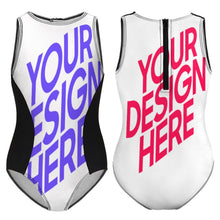 Cargar imagen en el visor de la galería, Traje de baño de una pieza para niña NT032 personalizado con patrón foto texto (impresión de imágenes múltiples)