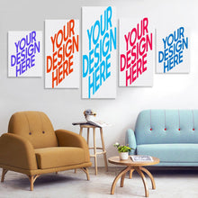 Cargar imagen en el visor de la galería, Póster Cuadro Pintura Imagen Colgante de 5 paneles Diseño de múltiples imágenes (Combinación Vertical) Cuadro de lienzo Pintura de pared de 5 partes GY0903230 Personalizado Personalizada con Foto, Texto o Logo
