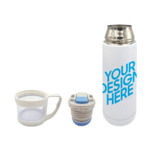Cargar imagen en el visor de la galería, Taza Termo con Tapa de Acero Inoxidable con Impresión UV de Diseño Personalizado Personalizada con Tus Fotos o Textos