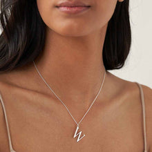 Cargar imagen en el visor de la galería, Collar con letras individual ajustable en plata de ley 925 chapado de oro rosa de 18K para mujer hombre X0054 Personalizado con texto nombre