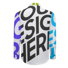 Cargar imagen en el visor de la galería, Camisa Solapa con Bontones Manga Larga para Hombres 3M38 Personalizada con Impresión Completa de múltiples imágenes con Foto Logo Patrón Texto