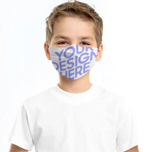 Cargar imagen en el visor de la galería, Mascarilla Infantil Lavable Reutilizable Ajustable Higiénica con Bolsillo sin Filtro de 3 Piezas para Niños Niñas JJ0521183 Personalizada Impresion Completa de Imágenes Diferentes con Foto Logo Patrón Texto