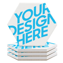 Cargar imagen en el visor de la galería, Posavasos para Bebidas Posavasos de Cerámica Hexagonal Posavasos Absorbentes 4 / 6 Piezas JJ0520147 Personalizado con impresión de una imagen con Foto Logo Patrón Texto