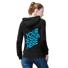 Cargar imagen en el visor de la galería, Sudadera Suelta de Algodón con Capucha y Bolsillo Canguro para Mujer FS0816016 Personalizada con Impresión Trasera con Foto Logo Patrón Texto