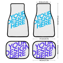 Cargar imagen en el visor de la galería, Alfombrilla Universal de coche de cuatro piezas Personalizada con Foto Logo Patrón Texto (impresión completa de dos imágenes)