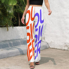 Cargar imagen en el visor de la galería, Pantalones acampanados holgados deportivos con estampado para mujer LP Personalizados con Impresión Completa de múltiples imágenes con Foto Logo Patrón Texto