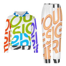 Cargar imagen en el visor de la galería, Conjunto de sudadera para niños de 2 piezas A5TZ para niñas y niños personalizado con patrón foto texto (impresión de imágenes múltiples)