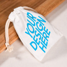 Cargar imagen en el visor de la galería, Bolsa de Almacenamiento con Cordón de Lona con Impresión a Doble Cara de Diseño Personalizado con Tus Imágenes o Nombres