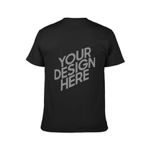 Cargar imagen en el visor de la galería, Camiseta Clásica Manga Corta Casual 100% Algodón para hombre FS0803016 con Impresión Delantera Trasera de Dos Imágenes con Foto Logo Patrón Texto
