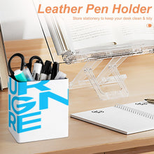 Cargar imagen en el visor de la galería, Porta bolígrafos de cuero cuadrado porta brochas de maquillaje porta artículos diversos personalizado con patrón foto texto