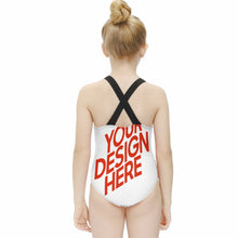 Cargar imagen en el visor de la galería, Bañador moda niña NT018 personalizado con patrón foto texto (impresión de imágenes múltiples)