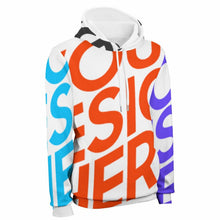 Cargar imagen en el visor de la galería, Sudadera de Forro Polar con Capucha Deportiva de Felpa para hombre FS0816072 Personalizada con impresión completa de múltiples imágenes con Foto Logo Patrón Texto