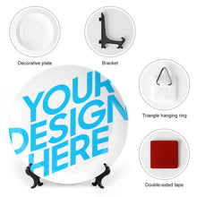 Cargar imagen en el visor de la galería, Plato Decorativo de Porcelana China Adorno de Cerámica para Hogar Oficina GY0902051 Personalizado Impresion Completa de Una Imagen con Foto Logo Patrón Texto