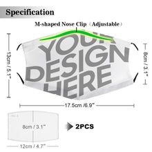 Cargar imagen en el visor de la galería, Mascarilla Reutilizable Ajustable Lavable Higiénica con Filtro de 5 Piezas para Niños Niñas Adolescentes JJ0521185 Personalizada Impresion Completa de Imágenes Diferentes con Foto Logo Patrón Texto