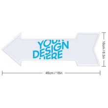 Cargar imagen en el visor de la galería, Signo de Flecha de Hojalata con Impresión UV de Diseño Personalizado con Tu Foto o Texto