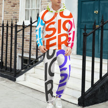 Cargar imagen en el visor de la galería, Traje de Sudadera con capucha casual de deporte para hombre 4T03 Personalizado con Impresión Completa de múltiples imágenes con Foto Logo Patrón Texto