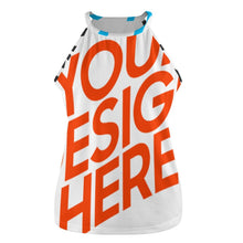 Cargar imagen en el visor de la galería, Chaleco Camiseta sin mangas de tirante escote redondo para mujer YK Personalidado con estampado de múltiples imágenes con Foto Logo Patrón Texto