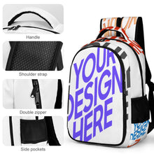 Cargar imagen en el visor de la galería, Mochila Escolar Estampada con Bolsillos Gran Capacidad para Infantil Adulto Unisex XB0604092 Personalizada Impresion Completa de Múltiples Imágenes con Foto Logo Patrón Texto