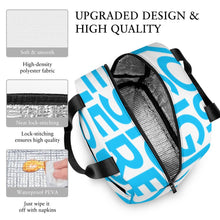 Cargar imagen en el visor de la galería, Bolsa de almuerzo impermeable portátil con aislamiento de gran capacidad personalizado con patrón foto texto (impresión de imagen única)