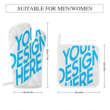 Cargar imagen en el visor de la galería, Guantes Aislantes / Manpolas de Cocina Conjunto de Cuatro Unidades para Horno Sartén Olla JJ0522073 Personalizados Impresion Completa de Una Imagen con Foto Logo Patrón Texto