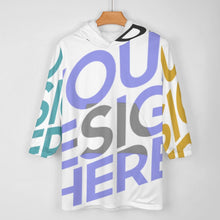 Cargar imagen en el visor de la galería, Sudadera Manta Larga Gruesa Infantil con Capucha Bolsillo Grande con Forro Polar para Niño Chico Adolescentes B412 Personalizada con Impresión Completa de Múltiples Imágenes con Foto Logo Patrón Texto