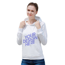 Cargar imagen en el visor de la galería, Sudadera Casual Clásica con capucha de Algodón de mujer FS0816012 Personalizada con Impresión Delantera de una imagen con Foto Logo Patrón Texto