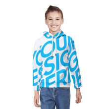 Cargar imagen en el visor de la galería, Sudadera con capucha para niño con estampado completo fina y ligera holgada A38H personalizado con patrón foto texto (impresión de imagen única)