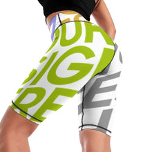 Cargar imagen en el visor de la galería, Pantalones de Yoga Cintura Alta Leggings de Yoga 1/2 para Mujer Y011B Personalizados con Impresión Completa de múltiples imágenes con Foto Logo Patrón Texto