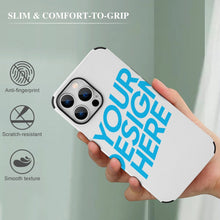 Cargar imagen en el visor de la galería, Fundas de cuero de fibra de iPhone 13 Serie Personalizadas con Foto Logo Patrón Texto