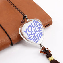 Cargar imagen en el visor de la galería, Colgante de Cristal para Coche con Nudo Chino / Colgante para Espejo Retrovisor de Coche / Decoración Adorno para Espejo de Coche QC1104041 Personalizado con Impresión Completa de Una Imagen con Foto Logo Patrón Texto
