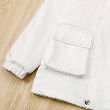 Cargar imagen en el visor de la galería, Chaqueta corta gruesa con forro polar para niños niñas A679 Personalizada con Impresión Completa de múltiples imágenes con Foto Logo Patrón Texto