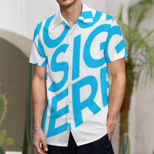 Cargar imagen en el visor de la galería, Camisa casual manga corta con bolsillo para hombre NS Personalizada con Impresión Completa de una imagen con Foto Logo Patrón Texto