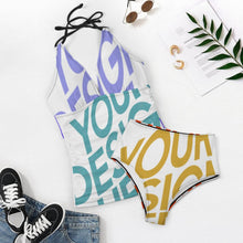 Cargar imagen en el visor de la galería, Tankini de moda verano con estampado de 2 piezas de mujer F48KA01 Personalizado con Impresión Completa de múltiples imágenes con Foto Logo Patrón Texto