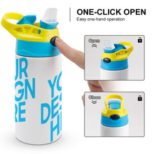Cargar imagen en el visor de la galería, Taza termo infantil emergente bomba con asa pajita 304 acero inoxidable JJ0520155 Personalizada con Foto Logo Patrón Texto