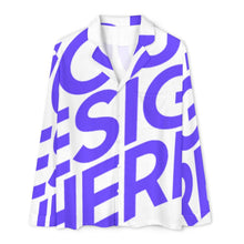 Cargar imagen en el visor de la galería, Conjunto de pijama de hombre de 2 piezas de manga larga imitación algodón personalizado con patrón foto texto (impresión de imagen única)