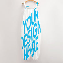 Cargar imagen en el visor de la galería, Mono suelto pantalones casual con tirantes lazo de moda para mujer RP Personalizado con Impresión Completa de una imagen con Foto Logo Patrón Texto