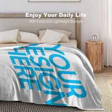 Cargar imagen en el visor de la galería, Manta de Cama de Felpa con Diseño Personalizado de Tus Imágenes o Textos