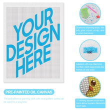 Cargar imagen en el visor de la galería, Pintura Cuadro 5d Diy Diamante Full Bricolaje Diamante Cuadro de Estilo Lienzo GY0903320 Personalizado Personalizada con Foto, Texto o Logo