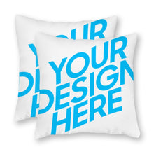 Cargar imagen en el visor de la galería, Funda de Cojín de Lona con Impresión a Una Cara de Diseño Personalizado con Tus Fotos o Textos