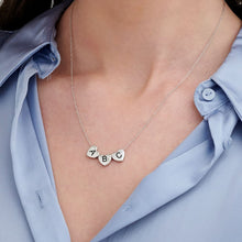 Cargar imagen en el visor de la galería, Collar con Colgante de Corazón Tridimensional para Mujer Madre X0070 Grabado con Texto Nombre de Plata / Cobre Chapado de Oro Rosa