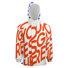 Cargar imagen en el visor de la galería, Chaqueta Gruesa de Velcro Invierno Con Capucha Cremallera para hombre A681 Personalizada con Impresión Completa de una imagen con Foto Logo Patrón Texto