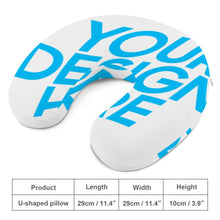 Cargar imagen en el visor de la galería, Almohada en Forma de U con Funda Lavable / Almohada de Viaje para Cuello para Adultos Niños Personalizada con Foto Logo Patrón Texto