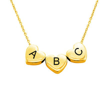 Cargar imagen en el visor de la galería, Collar con Colgante de Corazón Tridimensional para Mujer Madre X0070 Grabado con Texto Nombre de Plata / Cobre Chapado de Oro Rosa