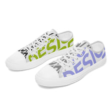 Cargar imagen en el visor de la galería, Zapatos de lona de moda Diseño Asimétrico para mujer hombre FS0811009 Personalizados con Impresión Completa con Foto Logo Patrón Texto