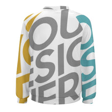 Cargar imagen en el visor de la galería, Sudadera de Cuello Redondo con Manga Raglán sin Capucha para Mujer RHDEC2 Personalizada Impresion Completa de Múltiples Imágenes con Foto Logo Patrón Texto