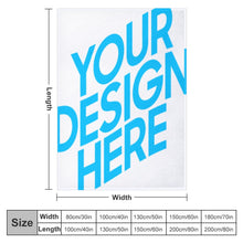 Cargar imagen en el visor de la galería, Manta con Impresión a Doble Cara de Franela Anti-Pilling con Diseño Personalizado de Tu Foto o Texto