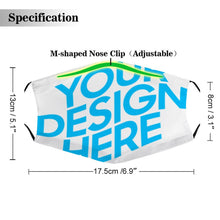 Cargar imagen en el visor de la galería, Mascarilla Antipolvo Infantil con Filtro de Poliéster con Diseño Personalizado Personalizada con Foto, Texto o Logo