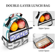 Cargar imagen en el visor de la galería, Bolsa de Almuerzo de Doble Capa con Correa Escolar para Infantil Mujer Trabajo XB0602047 Personalizada Impresion Completa de Múltiples Imágenes con Foto Logo Patrón Texto