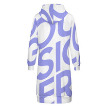 Cargar imagen en el visor de la galería, Sudadera Larga Casual Holgada con Cremallera Capucha Manga Larga para Mujer SDS002 Personalizada Impresion Completa de Una Imagen con Foto Logo Patrón Texto