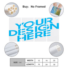 Cargar imagen en el visor de la galería, Cuadro Colgante 1:2 Vertical con Diseño Cuádruple de Una Sola Imagen con Diseño Personalizado Personalizada de Tus Fotos o Nombres